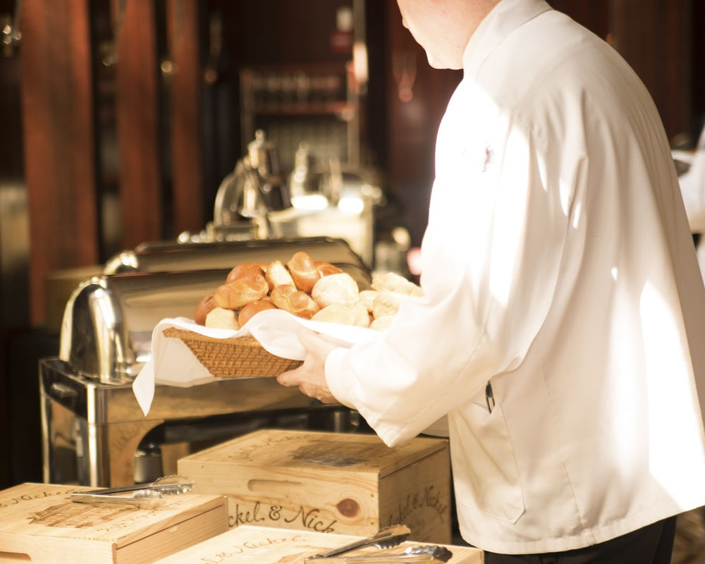 Chef Serving Food