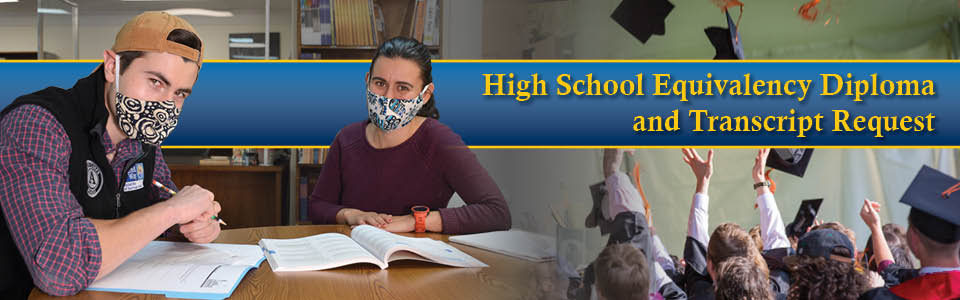 Banner with image of students at desk